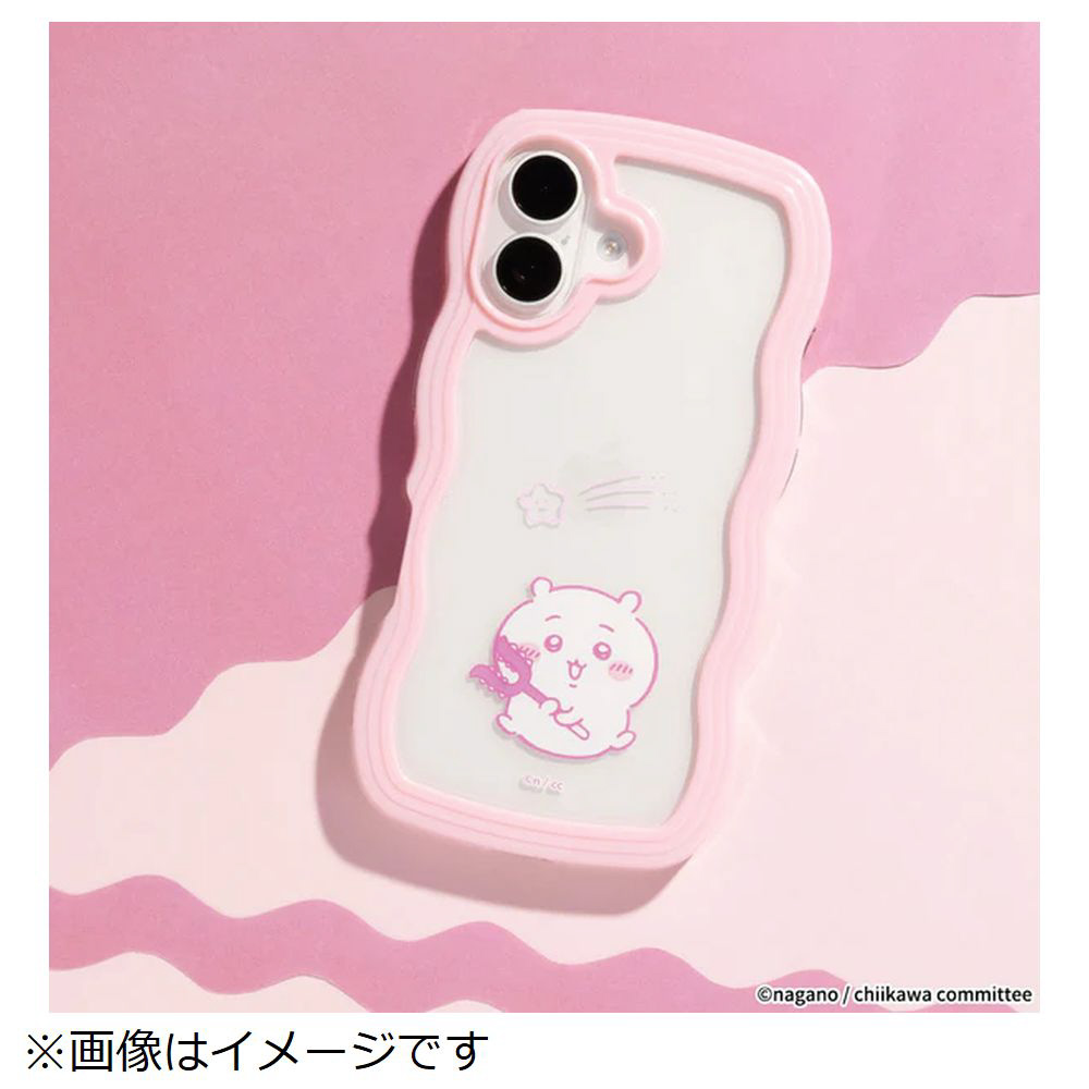 たろうページ iPhone 16専用]ちいかわ うねうねケース ピンク/ちいかわ 661-180277