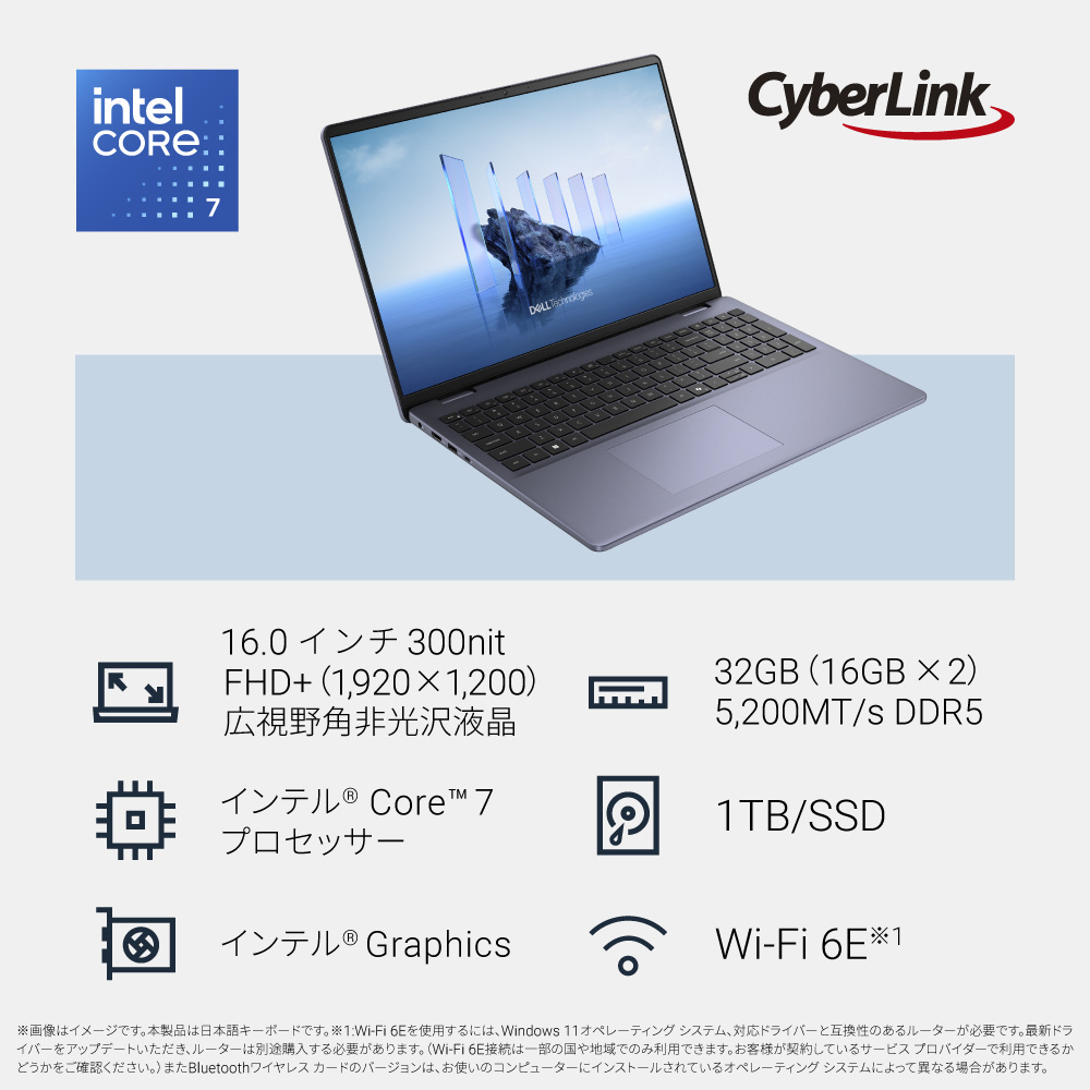 ノートパソコン Dell 16(DC16251) ミッドナイトブルー ND86-FWM3MC