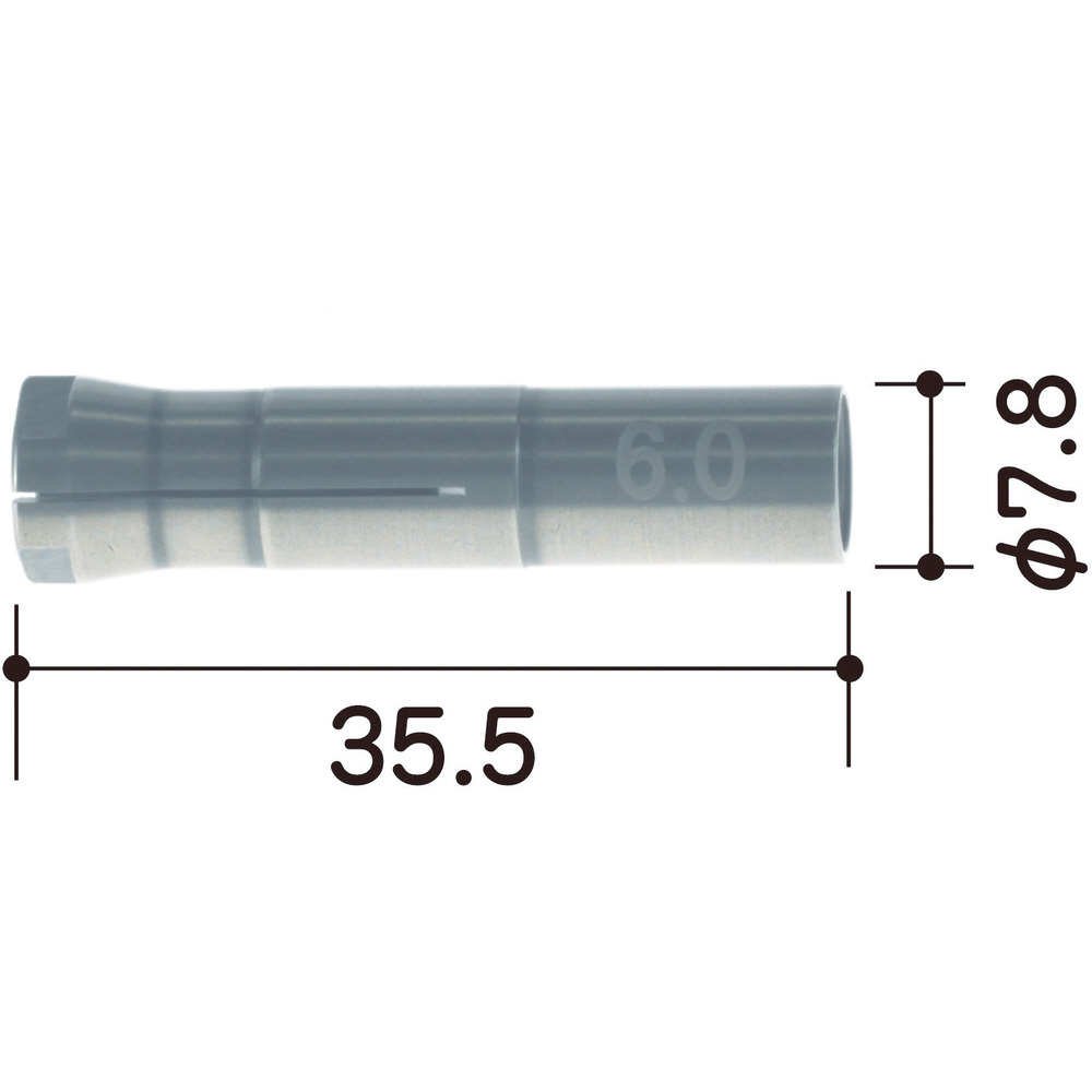 Ｅ‐ＦＯＲＣＥ　コレットチャック（Φ６．０ｍｍ）　ロータリー　Φ６タイプ専用 DCB60