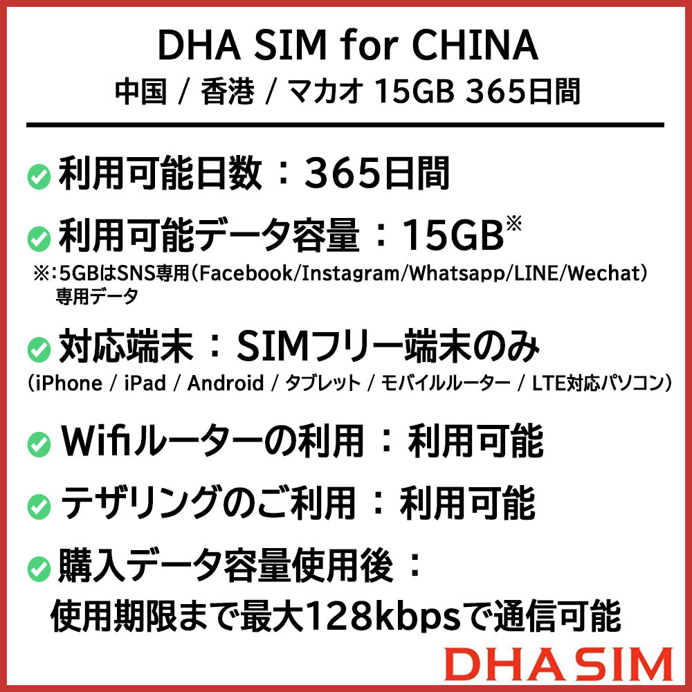 完成品 中国8日間大容量データ通信SIM VPNはもう要らない 中国でもLINEやインスタも利用できるから安心