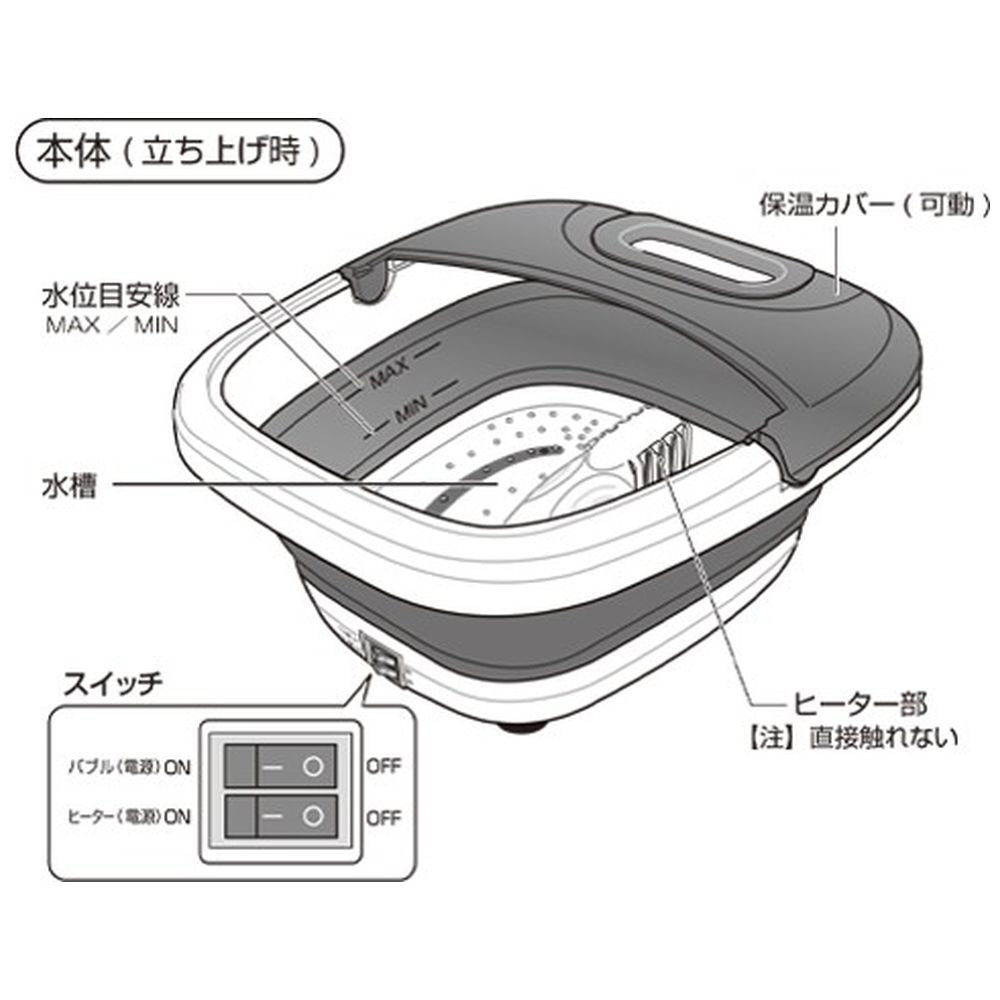 ■新品■ROOMMATE 折り畳みフットバス ブラウン RM-105MA-BR