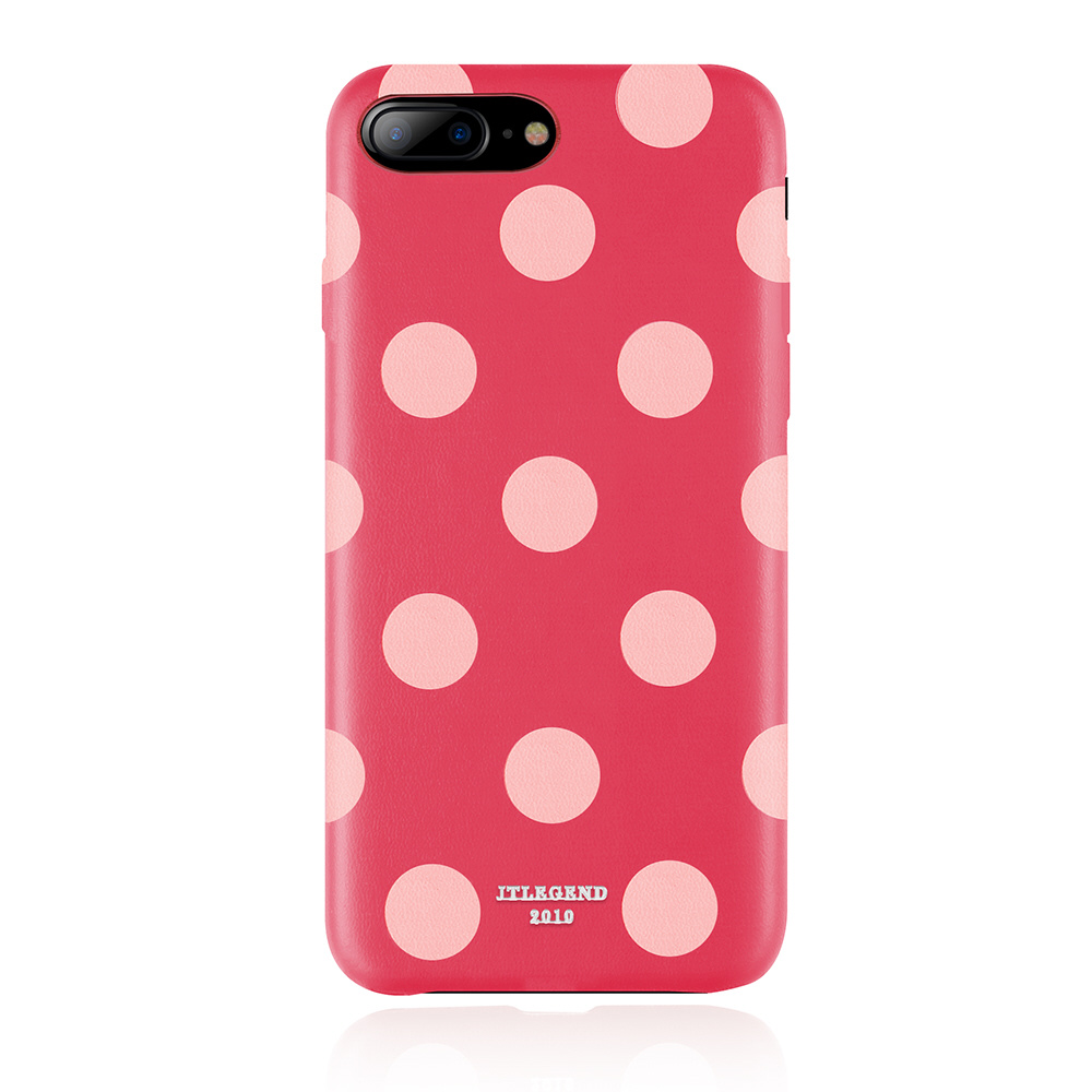 JTLEGEND iPhone8/7Plus Polka PU レザー バック ケース JTLEGEND