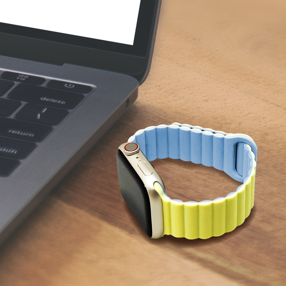 ベージュ シリコン スマートウォッチバンド 38/40/41mm エモニーク emonique シリコン製 Apple Watch Band スマートウォッチ