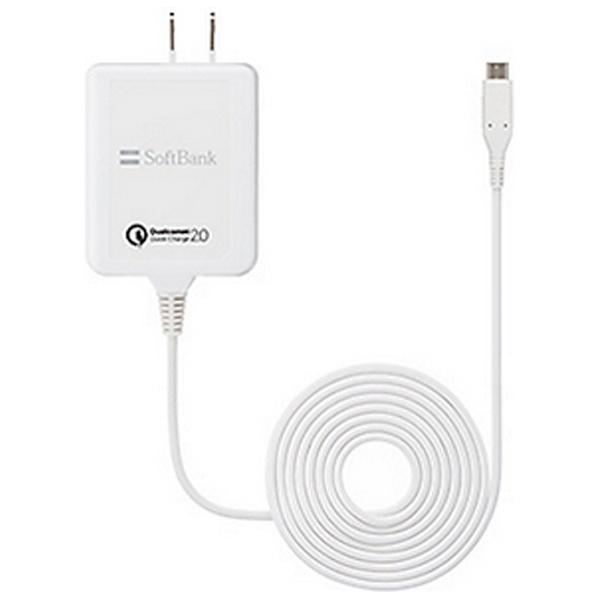 スマートフォン用［USB microB］ AC充電器 （1.5m・ホワイト） SoftBank SELECTION  SB-AC12-HDQC/WH｜の通販はソフマップ[sofmap]