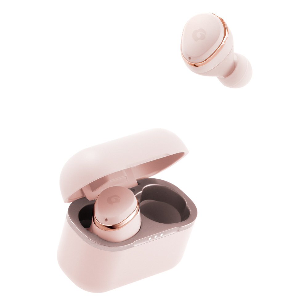 フルワイヤレスイヤホン ピンク GL-TW4000S-PK [リモコン・マイク対応