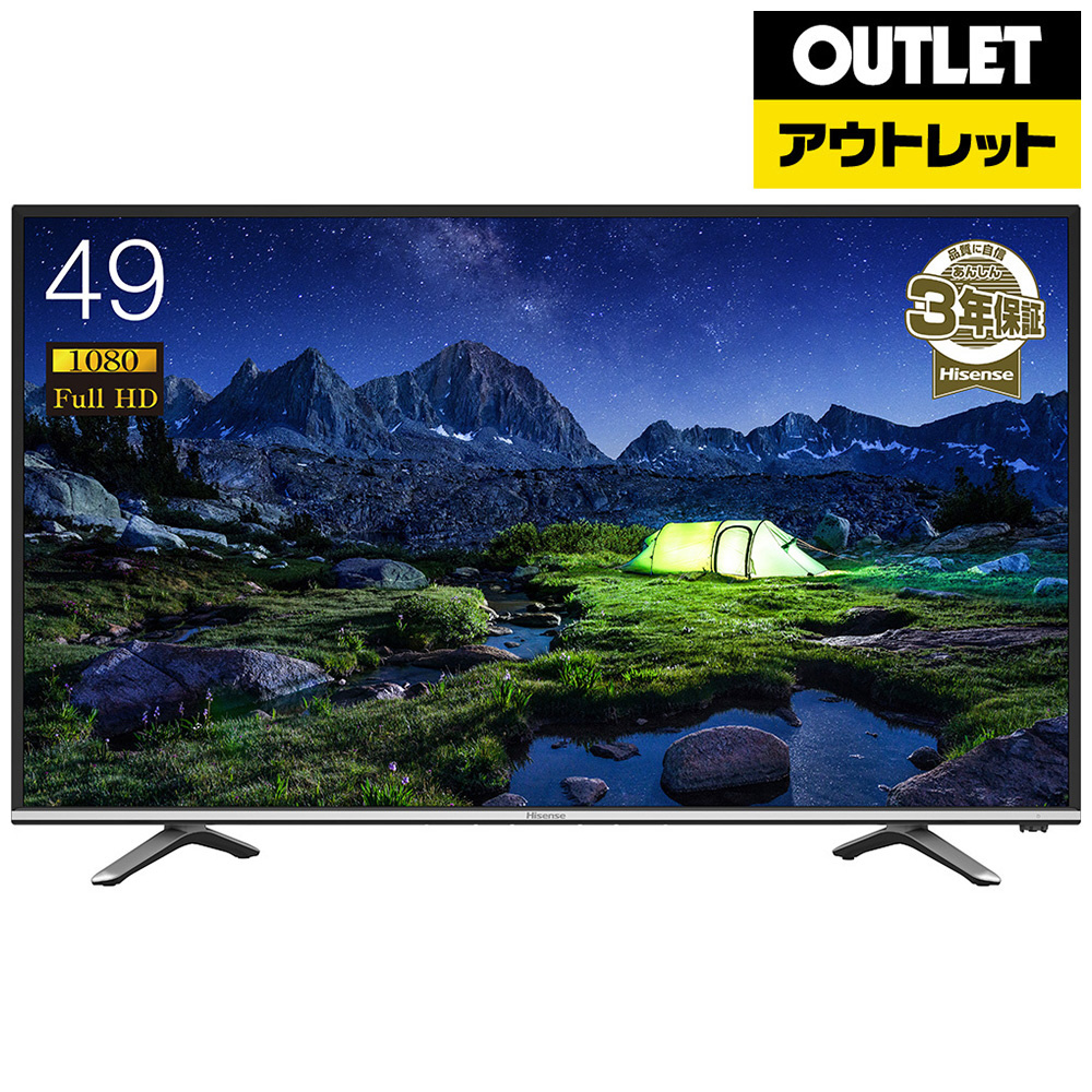 ハイセンス hisense 49型 テレビ HJ49K3121 壁掛け式映り綺麗 - テレビ