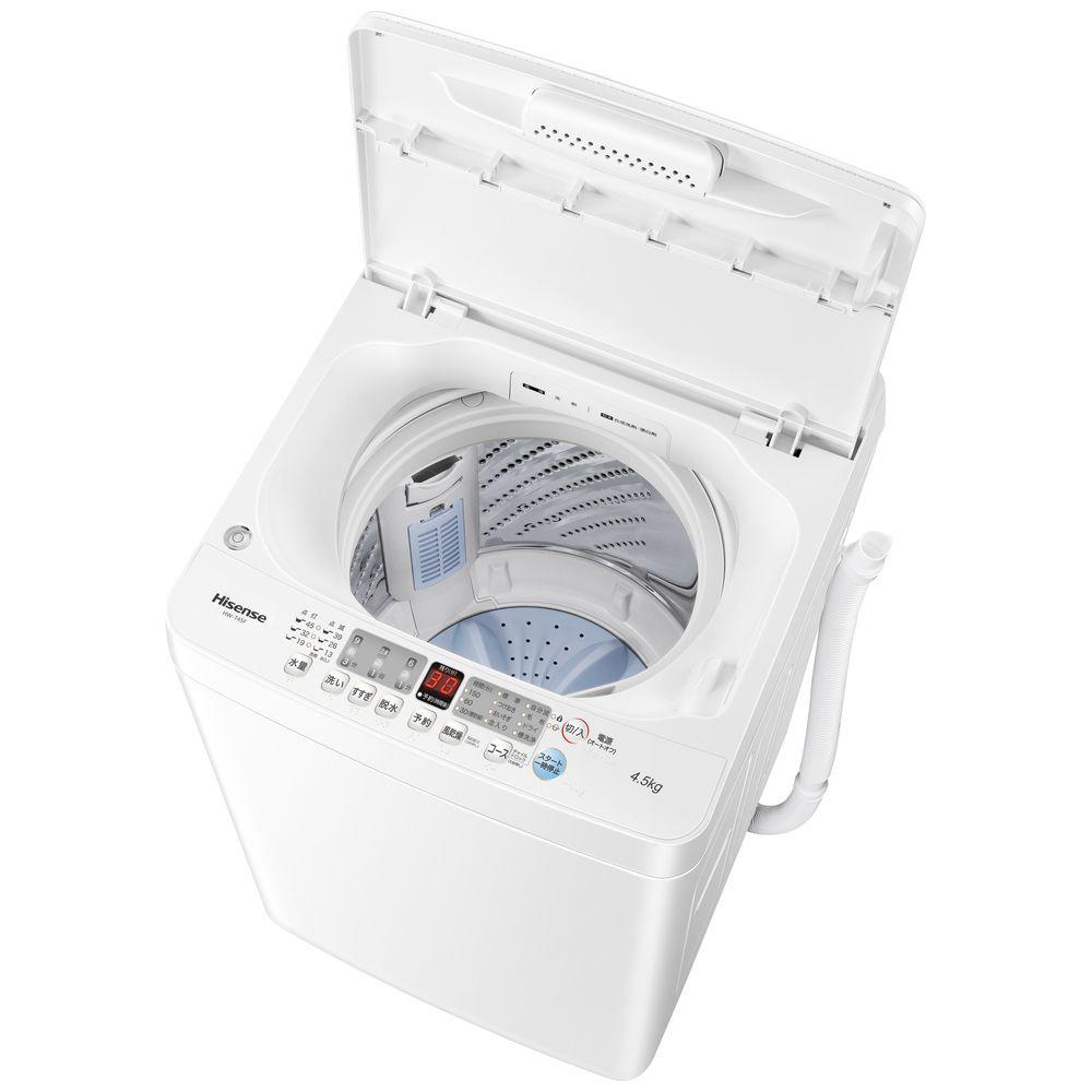 ハイセンス 4．5kg 全自動洗濯機 オリジナル 白 HWE4504 - 生活家電