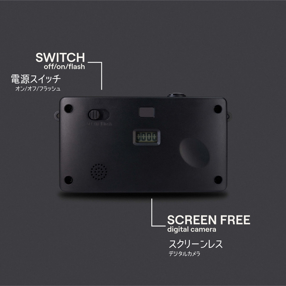 V105 スクリーンレス デジタルカメラ Camp Snap Camera ブラック CS