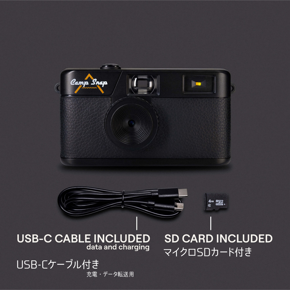 V105 スクリーンレス デジタルカメラ Camp Snap Camera ブラック CS