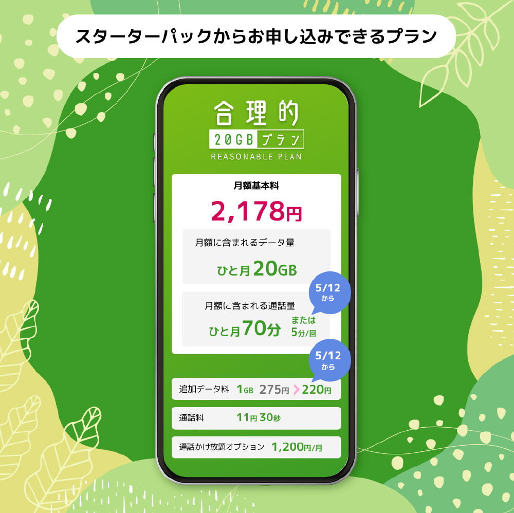 日本通信SIM スターターパック ドコモネットワーク NT-ST-P