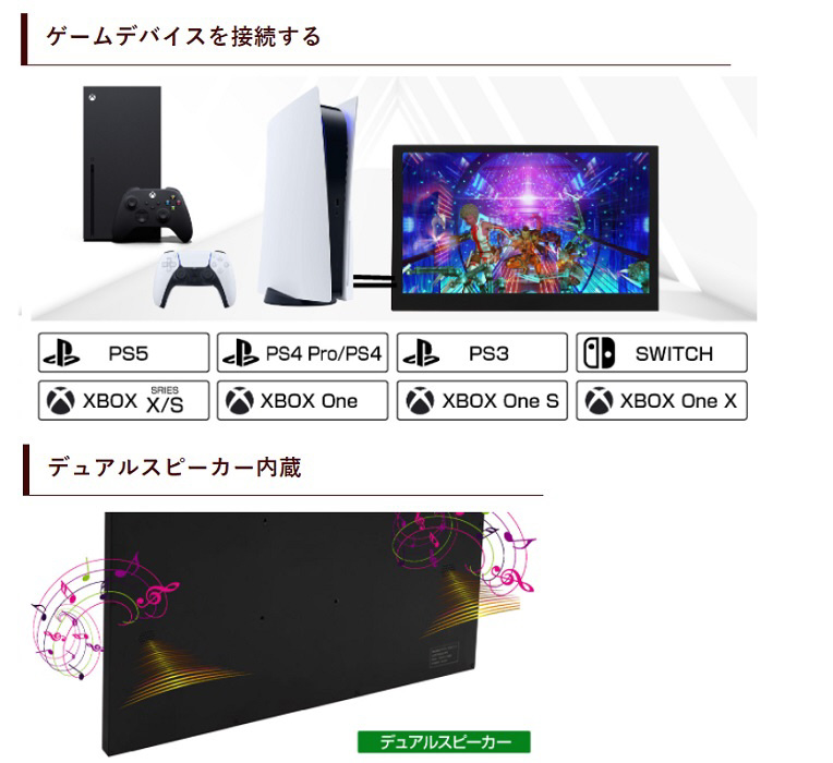 USB-C接続 モバイルモニター LCD15HCR-IPS ［15.6型 /フルHD(1920×1080