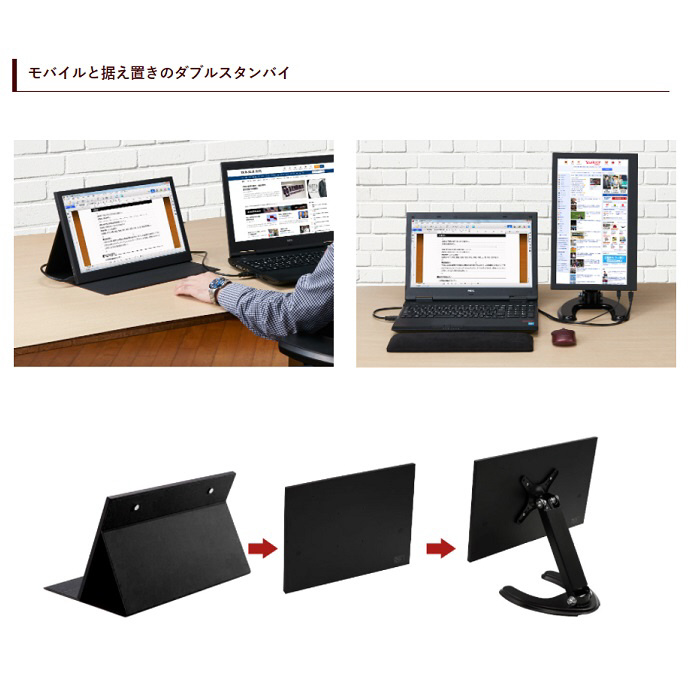 USB-C接続 PCモニター LCD11HCR-IPS ［11.6型 /フルHD(1920×1080