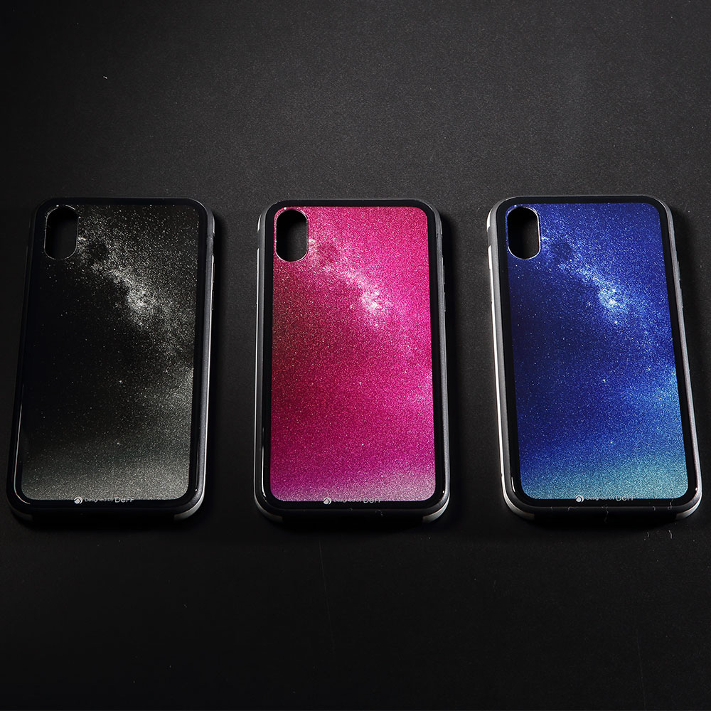 Iphone Xs 5 8インチ用 ガラス Tpu アルミ複合素材ケース 2層印刷 星空 ピンク Bks Ip18stgganpn の通販はソフマップ Sofmap