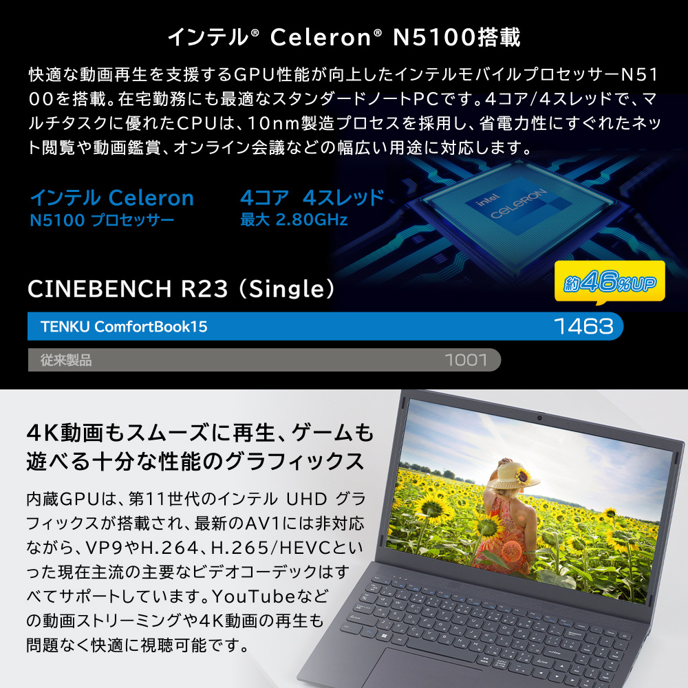 ノートパソコン ComfortBook15 TBOOK1524R ［15.6型 /Windows11
