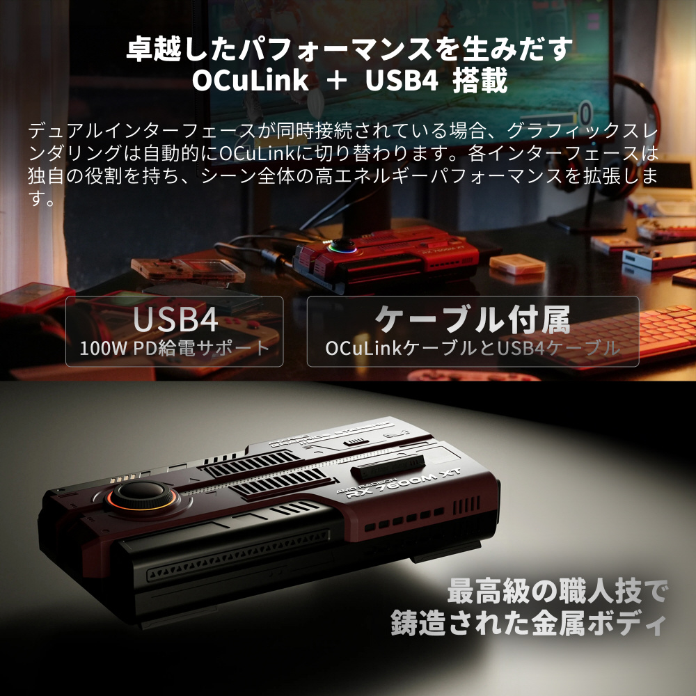 グラフィックボード GRAPHICS STARSHIP AG01 eGPU Radeon RX 7600M XT