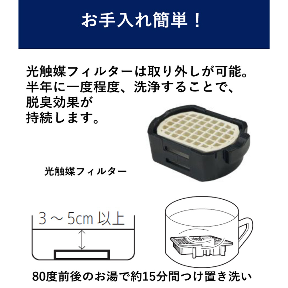 展示品〕 携帯型 除菌脱臭機（首掛 花粉モデル） MY AIR ホワイト KL