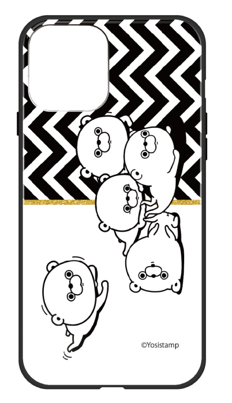 iPhone 13 LINEスタンプ ヨッシー ガラスハイブリッド J