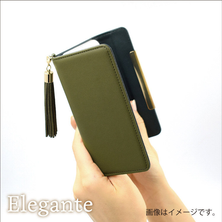 iPhone 用 手帳型ケース オリーブグリーン