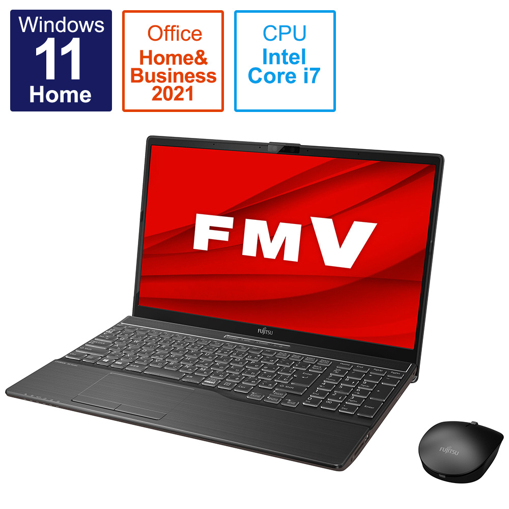 ノートパソコン LIFEBOOK AH53/F3 ブライトブラック FMVA53F3B [15.6型