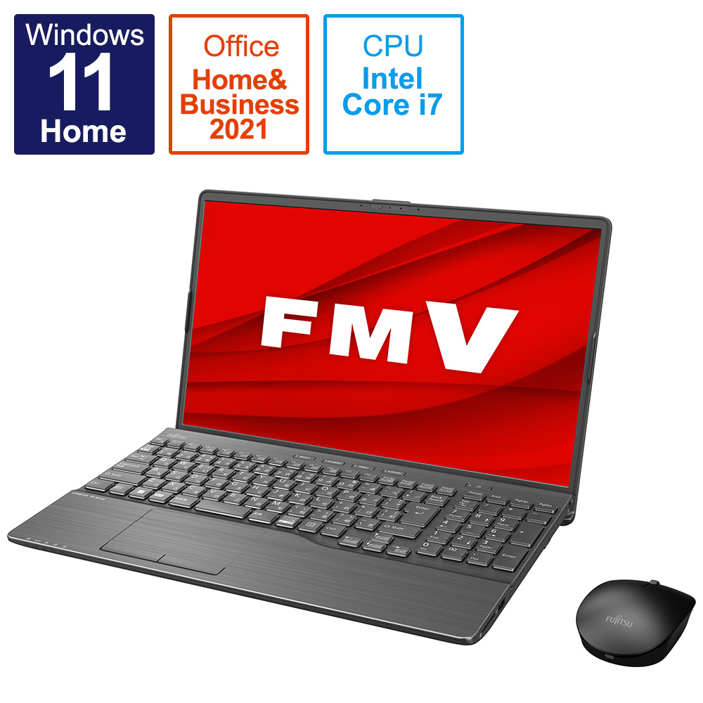 ノートパソコン LIFEBOOK AH53/G2 ブライトブラック FMVA53G2B ［15.6