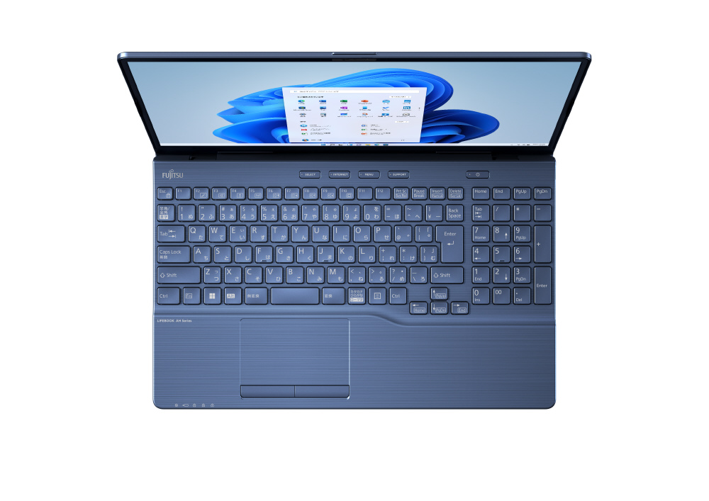 ノートパソコン LIFEBOOK AH50/G2 メタリックブルー FMVA50G2L ［15.6型 /Windows11 Home /AMD  Ryzen 7 /メモリ：8GB /SSD：512GB /Office HomeandBusiness /日本語版キーボード /2022年夏モデル］  ...