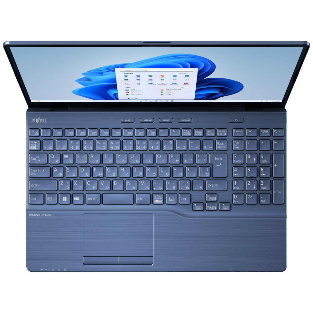 ノートパソコン FMV LIFEBOOK AH53/H2 メタリックブルー FMVA53H2L