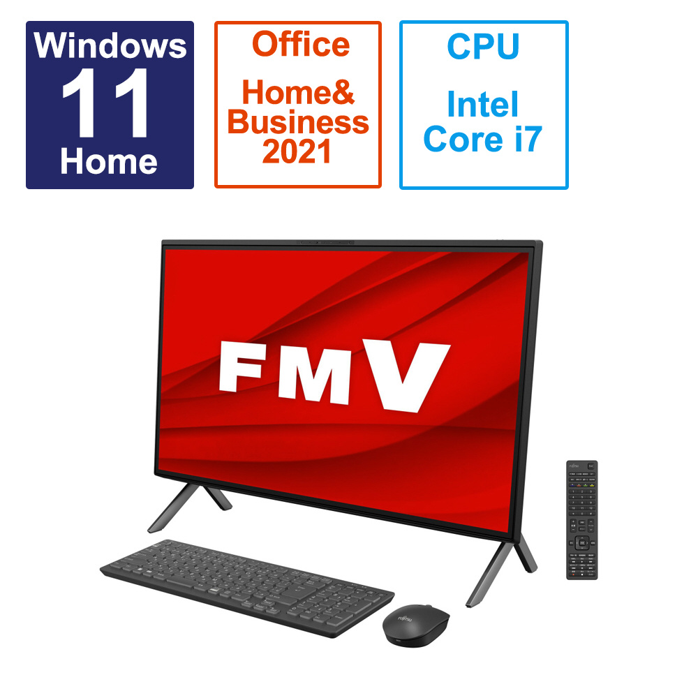 FMVF90H2B デスクトップパソコン FMV ESPRIMO FH90/H2(テレビ機能) ブラック ［27型 /intel Core i7  /メモリ：16GB /HDD：1TB /SSD：512GB /2023年7月モデル］