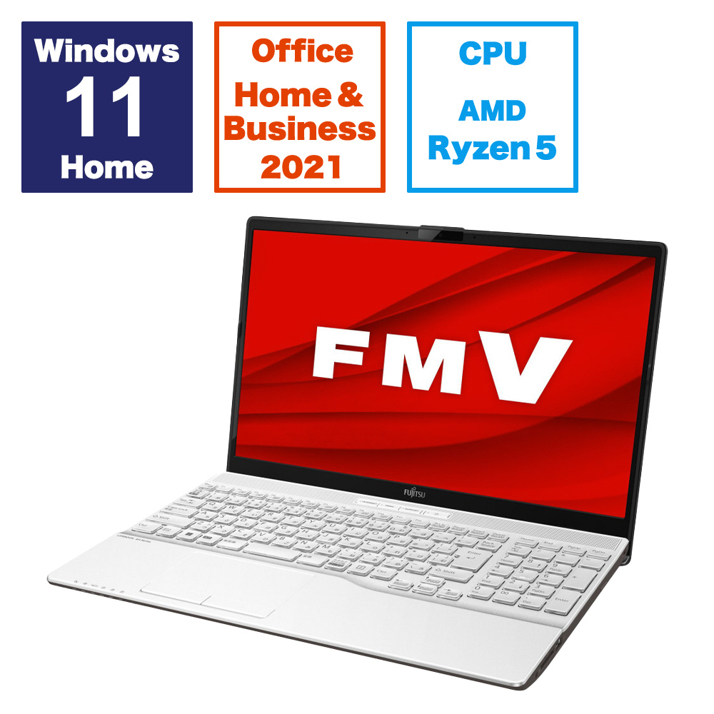 ノートパソコン FMV LIFEBOOK AH480/H プレミアムホワイト FMVA480HW 