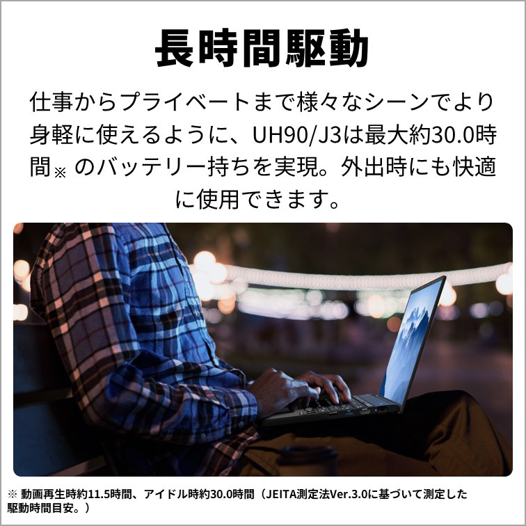 ノートパソコン FMV LIFEBOOK UH90/J3 フロストグレー FMVU90J3H