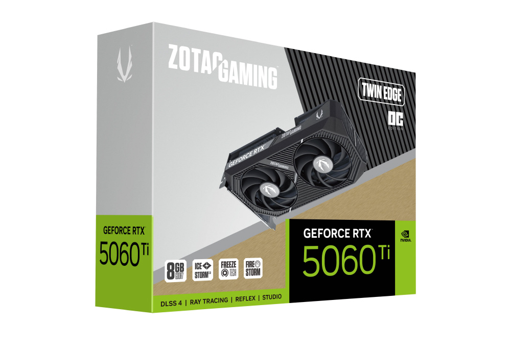 最新の激安 ゲーミンググラフィックボード RTX 5060 Ti 8GB Twin Edge OC ZT 乳液・ミルク