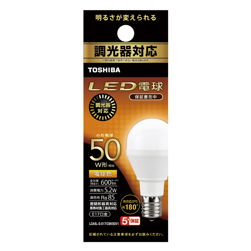 TOSHIBA LED電球 LDA5L-G/60W 8個 未使用品 TOSHIBA LED電球 LDA5L-G/60W 8個 未使用品