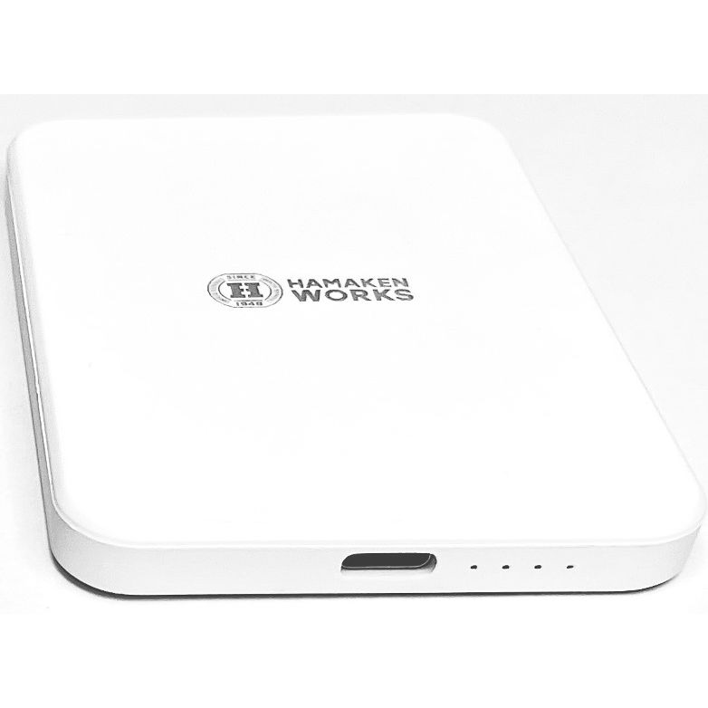 ワイヤレスモバイルバッテリー マグネット対応 薄型3000mAh ホワイト HWB-3000WH ［1ポート /充電タイプ］ 【sof001】