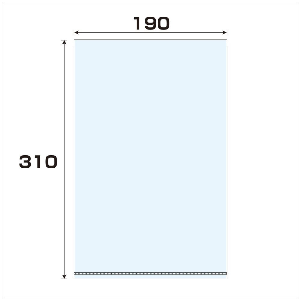 ポリプロピレン袋（PP）厚み0.03 1000枚 幅190x長さ310mm