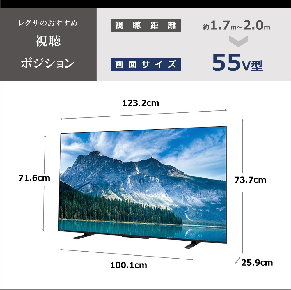 液晶テレビ REGZA(レグザ) 55M550M ［55V型 /4K対応 /BS・CS 4K