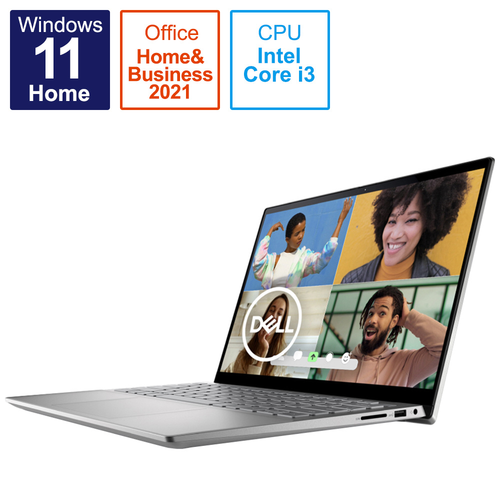 笔记本电脑Inspiron 14 2-in-1白金款银MI734CP-CHHBC[14.0型/Windows11 Home/intel Core  i3/存储器:8GB/SSD:256GB/Office  HomeandBusiness/日本語版键盘/2022年春季款]|no邮购是Sofmap[sofmap]