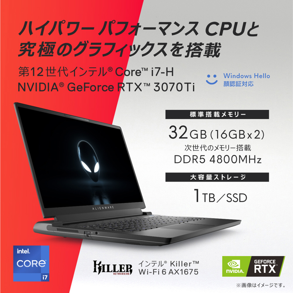 NAM95-CHLB ゲーミングノートパソコン Alienware m15 R7 ダークサイド