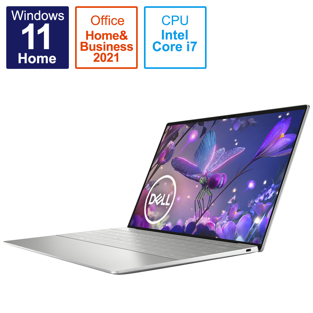 ノートパソコン XPS 13 Plus 9320 プラチナシルバー MX73-CNHBS ［13.4型 /Windows11 Home /intel  Core i7 /メモリ：16GB /SSD：512GB /Office HomeandBusiness /日本語版キーボード