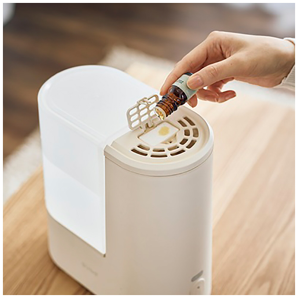 スチーム式加湿器 QUADS アイボリー QS548-IV ［スチーム式］｜の通販