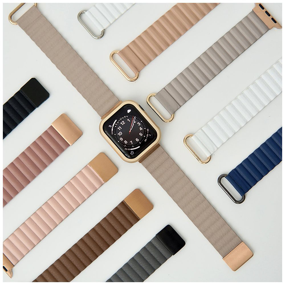 Apple Watch バンド 合皮 38 40 41mm クラシックオレンジ - レザーベルト