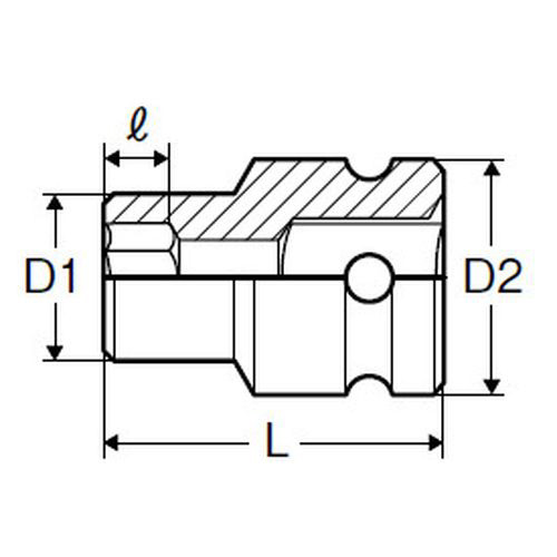 P3-21 3/8インチ インパクトレンチ用ソケット 21mm