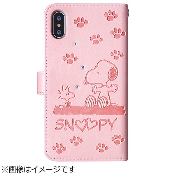Iphone X用 手帳型 スヌーピー ストーンケース ピンク Toei562 Iphonexケースの通販はソフマップ Sofmap