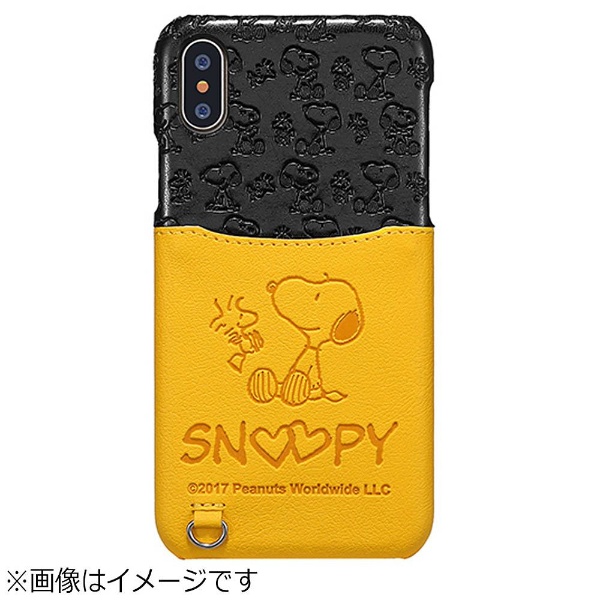 Iphone X用 スヌーピー ポケットケース イエロー ブラック Toei577 Iphonexケースの通販はソフマップ Sofmap