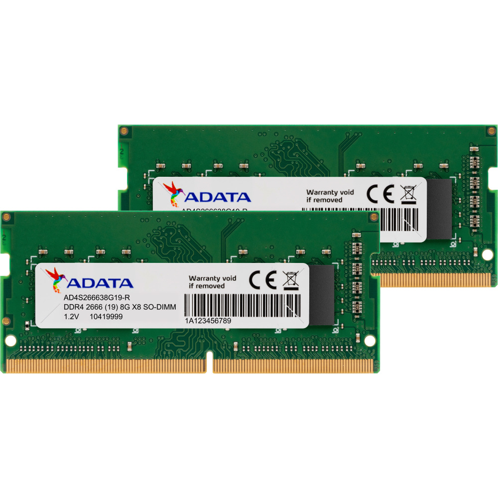 ADATA DDR4 2666 8GB x 2枚 計16GB 未使用新品PC/タブレット