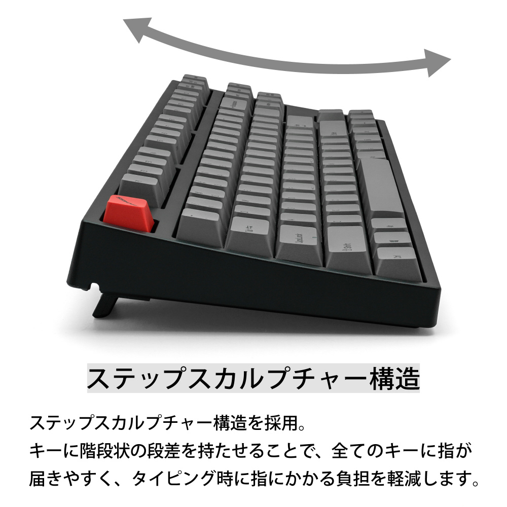 キーボード Maestro TKL(赤軸・英語配列)(Mac/Windows11対応) AS-KBM87