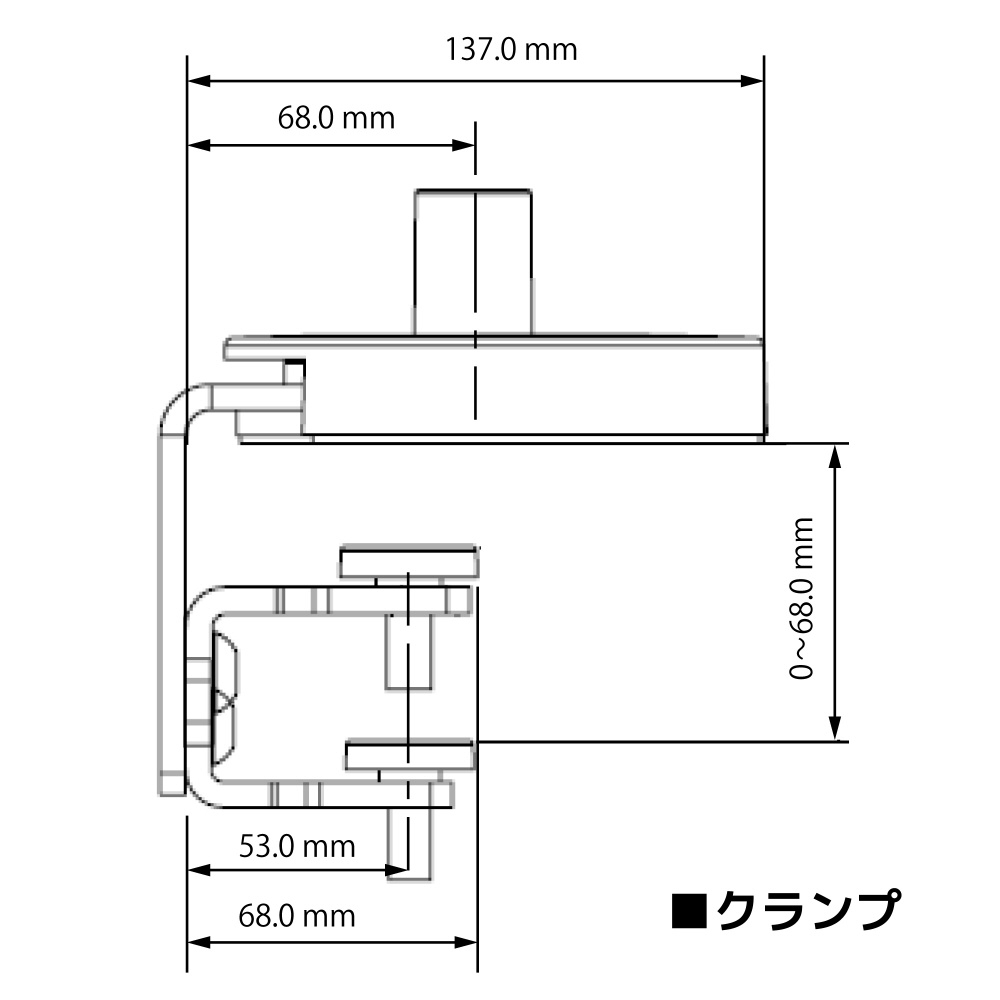 モニターアーム [1画面 /VESA75・100] フロースプリング方式 ホワイト