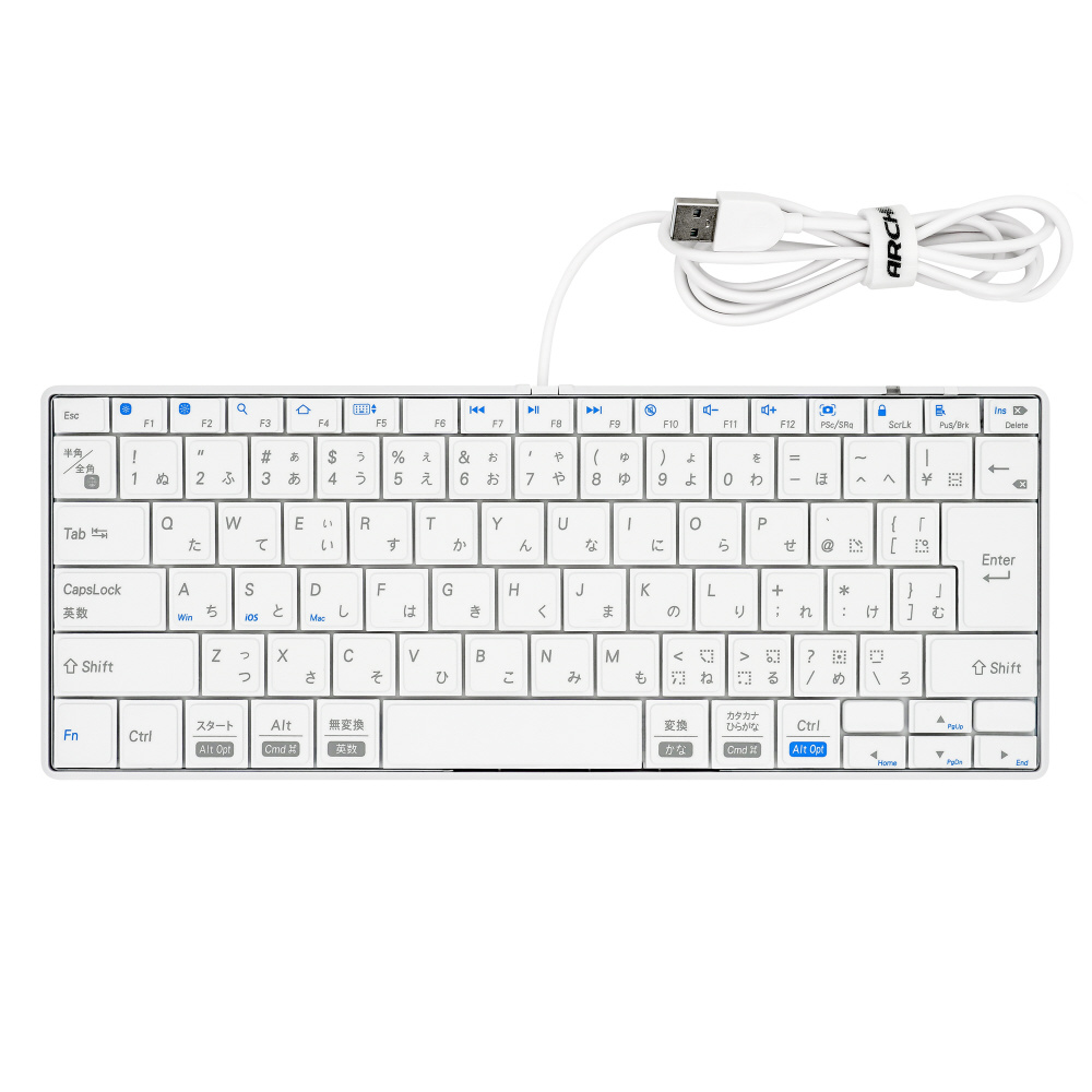 【極美品キーボード】爆速SSD✨最新Win11/ホワイト/初心者向け/マウス付属 キーボード INTRO Mini A(iPadOS/iOS/Mac/Windows11対応) ホワイト AS