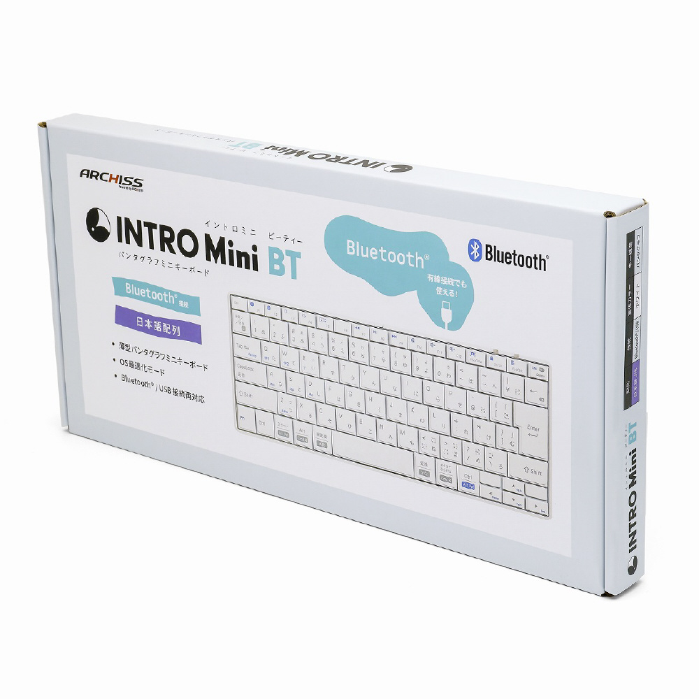 キーボード INTRO Mini BT(iPadOS/iOS/Mac/Windows11対応) ホワイト AS