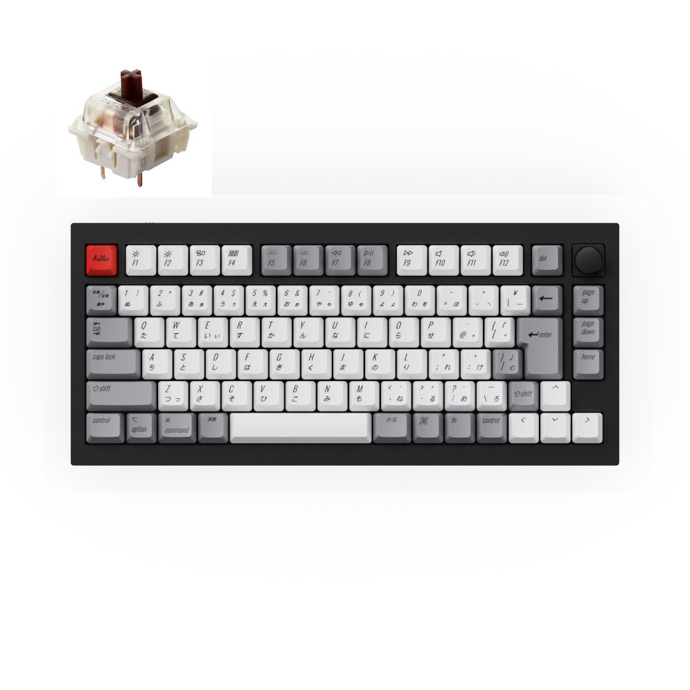 Keychron Q1 JIS　茶軸（Q1M3）キーボード キーボード Q1(茶軸) カーボンブラック Q1-M3-JIS ［有線 /USB
