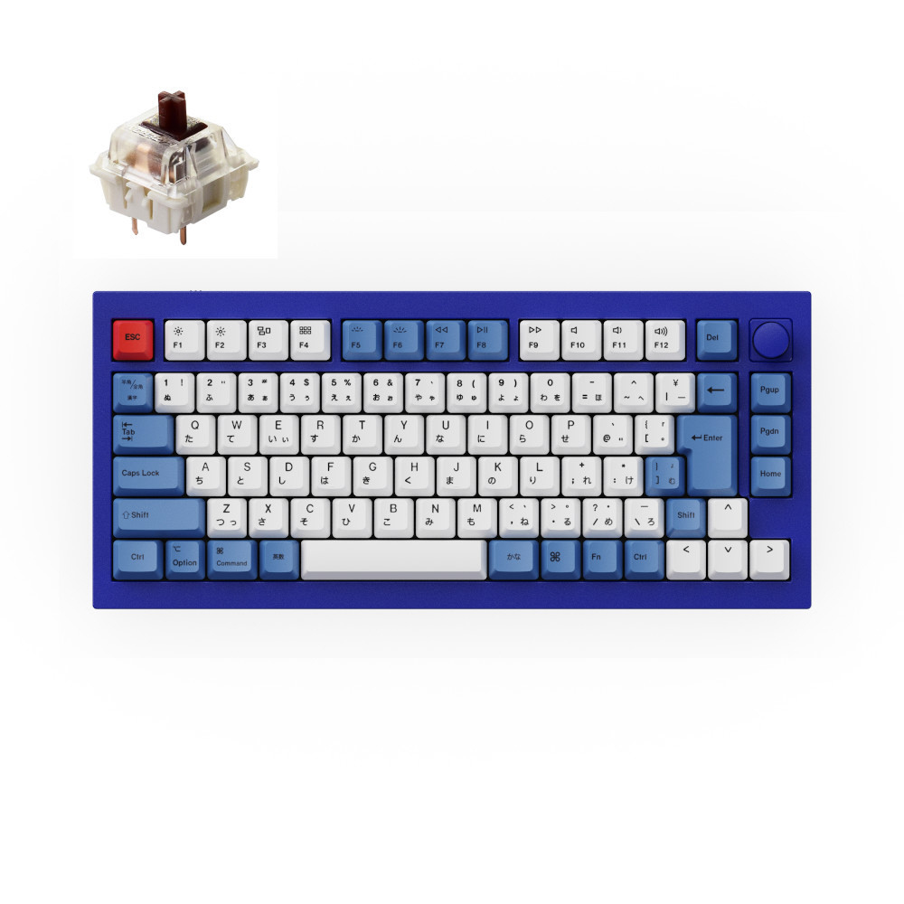 キーボード Q1(茶軸) ネイビーブルー Q1-O3-JIS ［有線 /USB (Type-C 