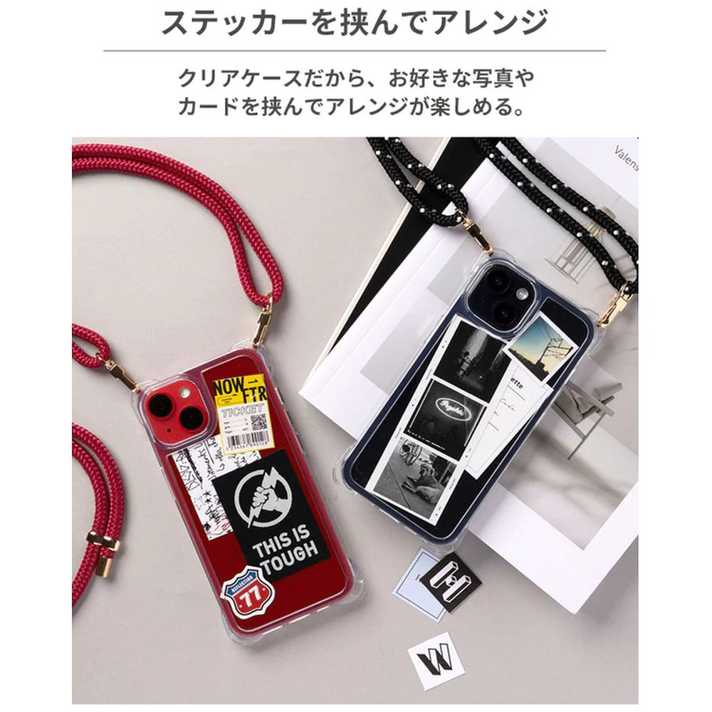 iPhone 14 Pro専用]ULTRA FINE 4つ角ストラップホール付クリアケース